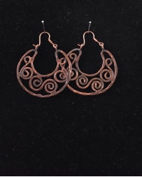 Just 1 Time® Ladies' Copper Swirl Hoop Earrings