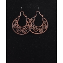 Just 1 Time® Ladies' Copper Swirl Hoop Earrings
