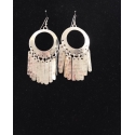 Just 1 Time® Ladies' Hammered Silver Fringe Earring