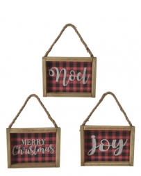 Midwest CBK® Buffalo Plaid Holiday Plaque