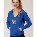 Roper® Ladies' Bucking Horse V Neck Hoodie