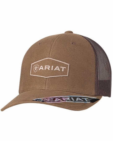 Ariat® Men's Logo Mesh Back Cap Brown