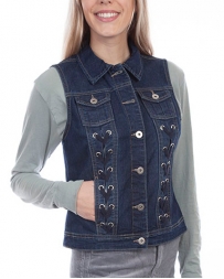 Scully Leather® Ladies' Laced Front Denim Vest