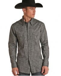 Rock & Roll Cowboy® Men's Solid Chambray Black