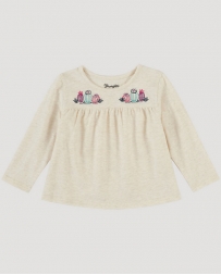 Wrangler® Girls' Toddler LS Embroidered Top