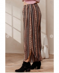ODDI® Ladies' Geo Print Wide Leg Pants
