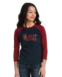 Ariat® Girls' Farm Baseball Tee