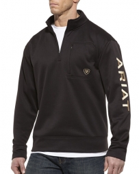 Ariat® Men's Team Logo 1/4 Zip Black