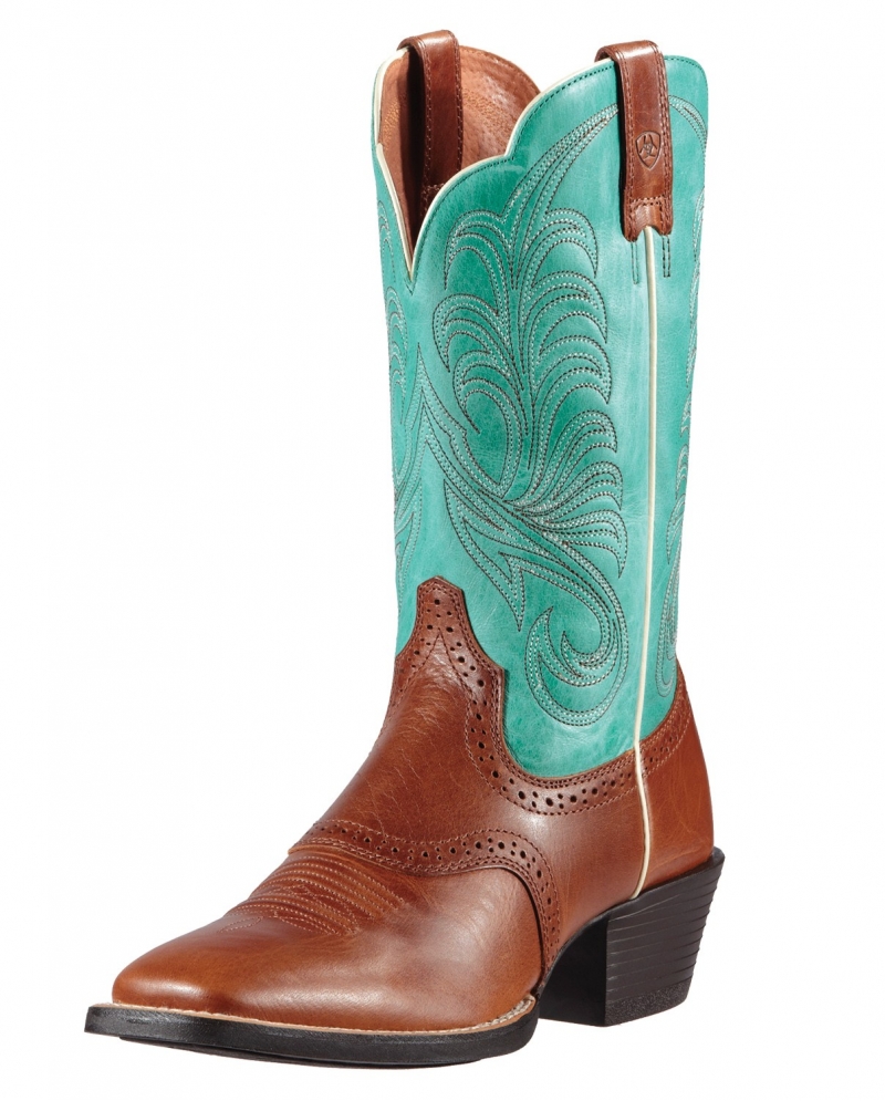 Ariat Ladies Mesquite Aqua Western Boots Fort Brands