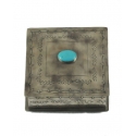 J. Alexander Rustic Silver® Silver Stamped Box W/Turquoise