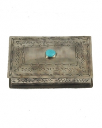 J. Alexander Rustic Silver® Silver Stamped Box W/Turquoise