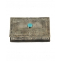 J. Alexander Rustic Silver® Silver Stamped Box W/Turquoise