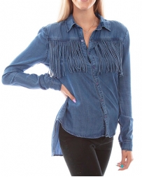 Scully Leather® Ladies' Fringed Denim Blouse