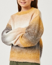 FashionGo® Girls' Hayden Ombre Puff Sweater