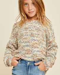 FashionGo® Girls' Hayden Popcorn Sweater