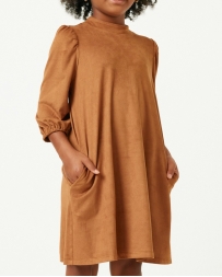 FashionGo® Girls' Hayden Puffed Suede Dress