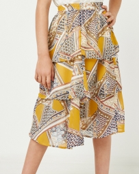 FashionGo® Girls' Hayden Patchwork Tiered Skirt