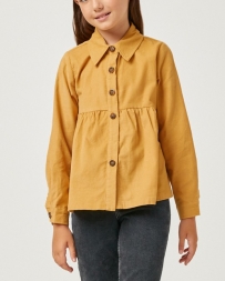Girls' Hayden Corduroy Peplum Shirt