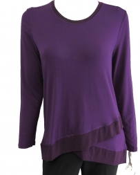 Ladies' Crossover Hem Long Sleeve Top