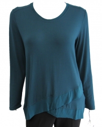 Ladies' Crossover Hem Long Sleeve Top