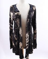 Just 1 Time® Ladies' Long Tie Dye Studded Cardigan