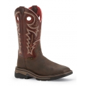 R. Watson Boots® Men's Adobe Brown/Cherry Steel Toe