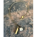 Astali® Men's Pyrite Brass Bullet Necklace