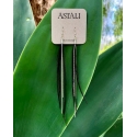 Astali® Ladies' Black Feather Earrings