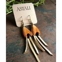 Astali® Ladies' Leather Pheasant Earrings