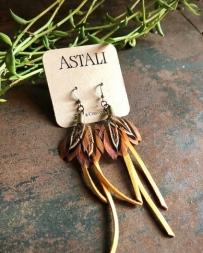 Astali® Ladies' Leather Pheasant Earrings