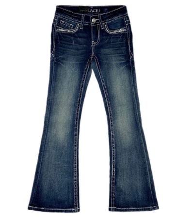 Grace in LA Girls' Med Wash Bootcut Jeans