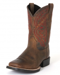 Ariat® Kids' Quickdraw Distressed Brown Western Boots - Child and Youth