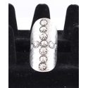 Just 1 Time® Ladies' Star Cross Adj Silver Ring