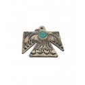 J. Alexander Rustic Silver® Thunderbird Pin W/Turquoise