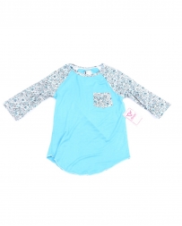 Cowgirl Hardware® Girls' Paisley Sleeve Raglan