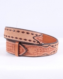Texas Saddlery® Men's Saddle Tan Buckstitch Belt