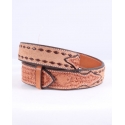 Texas Saddlery® Men's Saddle Tan Buckstitch Belt