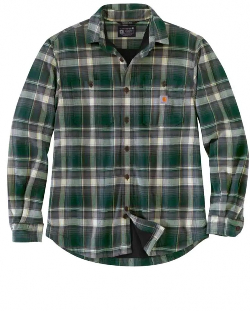 Carhartt® Men's Fleece Lined Flannel Shirt