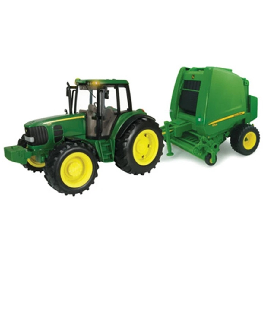 John Deere® Big Farm Tractor Baler Set - Fort Brands, image size:872x1085