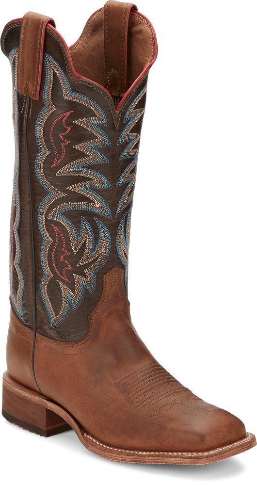 Justin Boots Ladies Bent Rail Katia Tan Square Toe Fort Brands