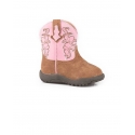 Roper® Girls' Infant Tan & Pink Square Toe