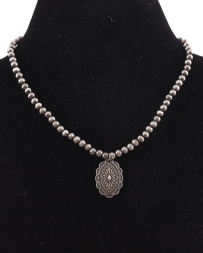 Just 1 Time® Ladies' Nav Pearl W/Shield Necklace