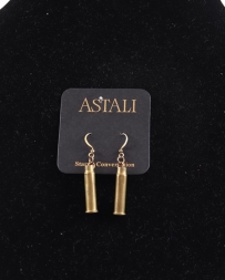 Astali® Ladies' Brass Bullet Casing Earrings