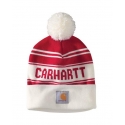 Carhartt® Ladies' Pom Pom Cuffed Logo Beanie