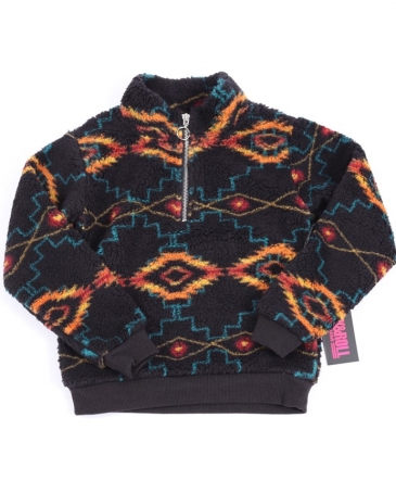Rock and Roll Cowgirl® Kids' Aztec Sherpa Pullover