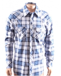 Rock & Roll Cowboy® Men's LS Twill Plaid Snap