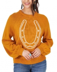 Wrangler Retro® Ladies' LS Horseshoe Sweater