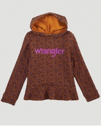 Wrangler® Girls' Leopard Print Logo Hoodie