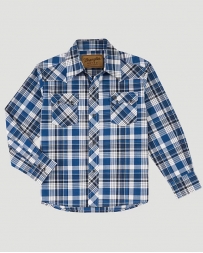 Wrangler Retro® Boys' LS Snap Plaid Shirt