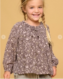 ODDI® Girls' Floral Print Top